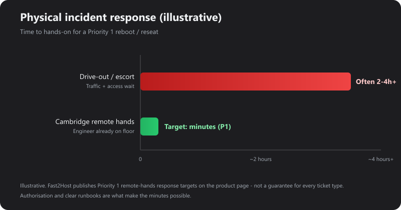 Incident response: office drive vs on-site remote hands